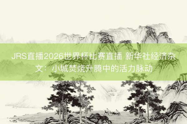 JRS直播2026世界杯比赛直播 新华社经济杂文:小城焚烧升腾中的活力脉动